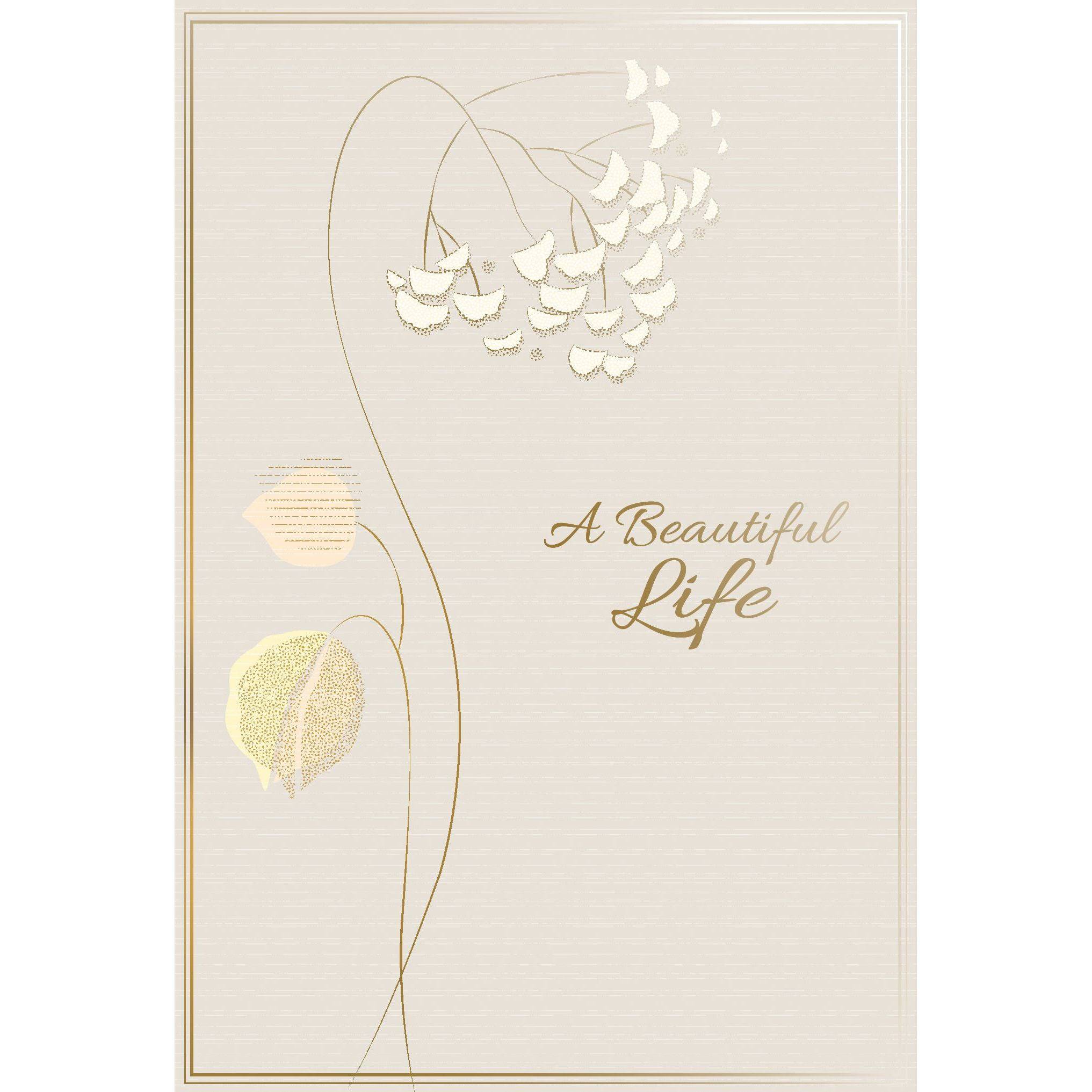 Pictura flower sympathy card featuring a delicate floral design for expressing condolences and sympathy.